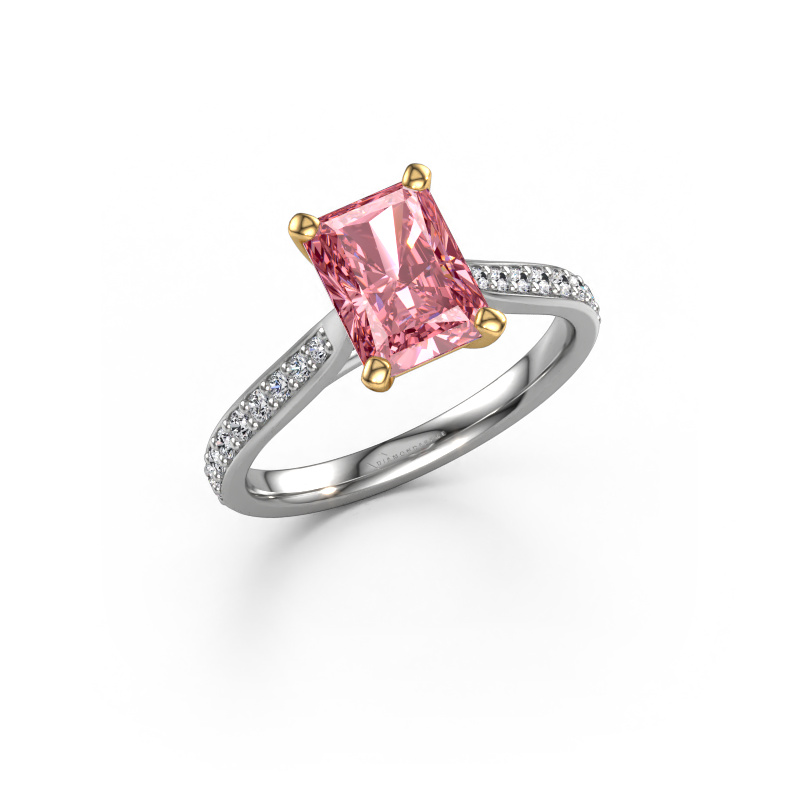 Bild von Verlobungsring Mignon RAD 2 585 Weißgold Rosa Labordiamant 8x6 mm