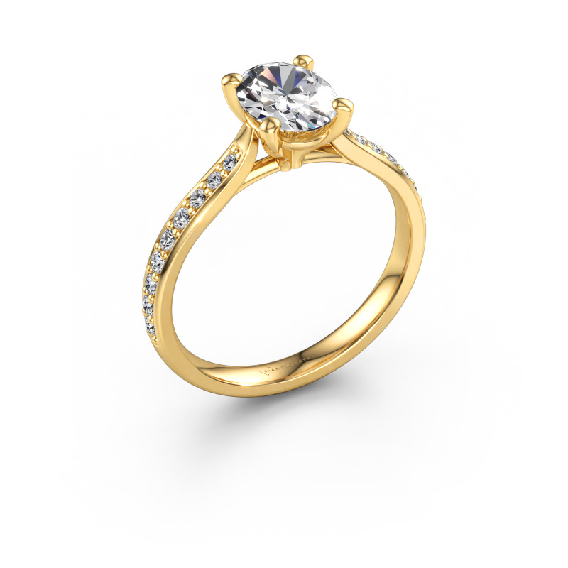 Immagine di Anello di fidanzamento Mignon OVL 2 585 oro Diamante lab grown 1.339 crt