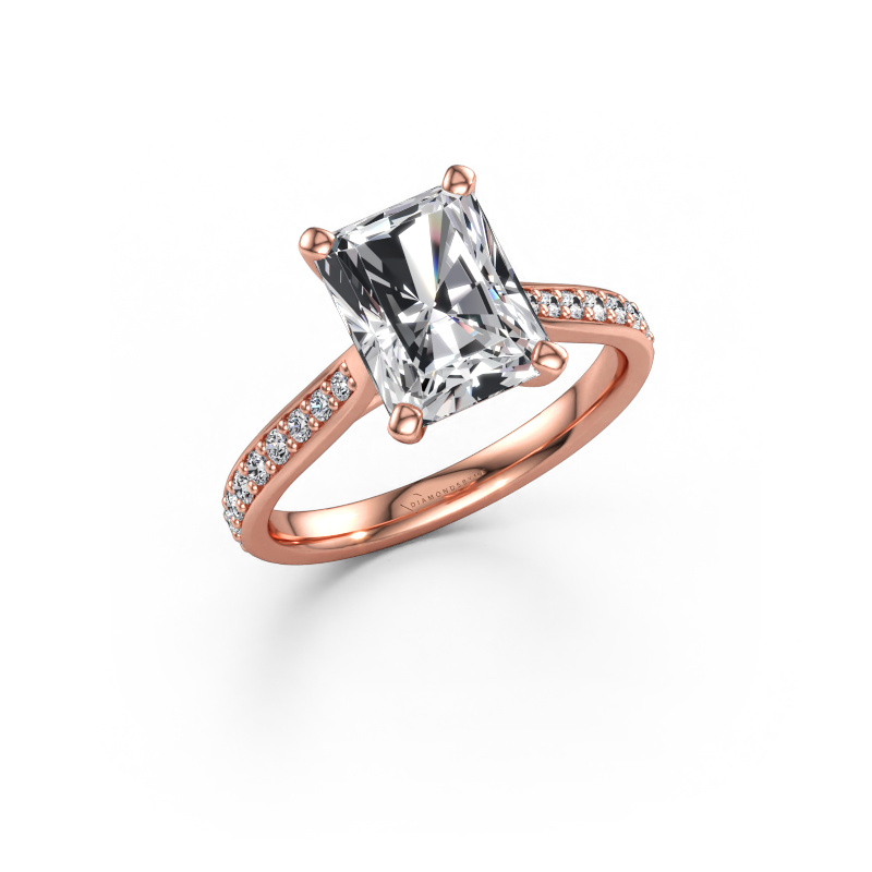 Immagine di Anello di fidanzamento Mignon RAD 2 585 oro rosa Diamante lab grown 2.739 crt