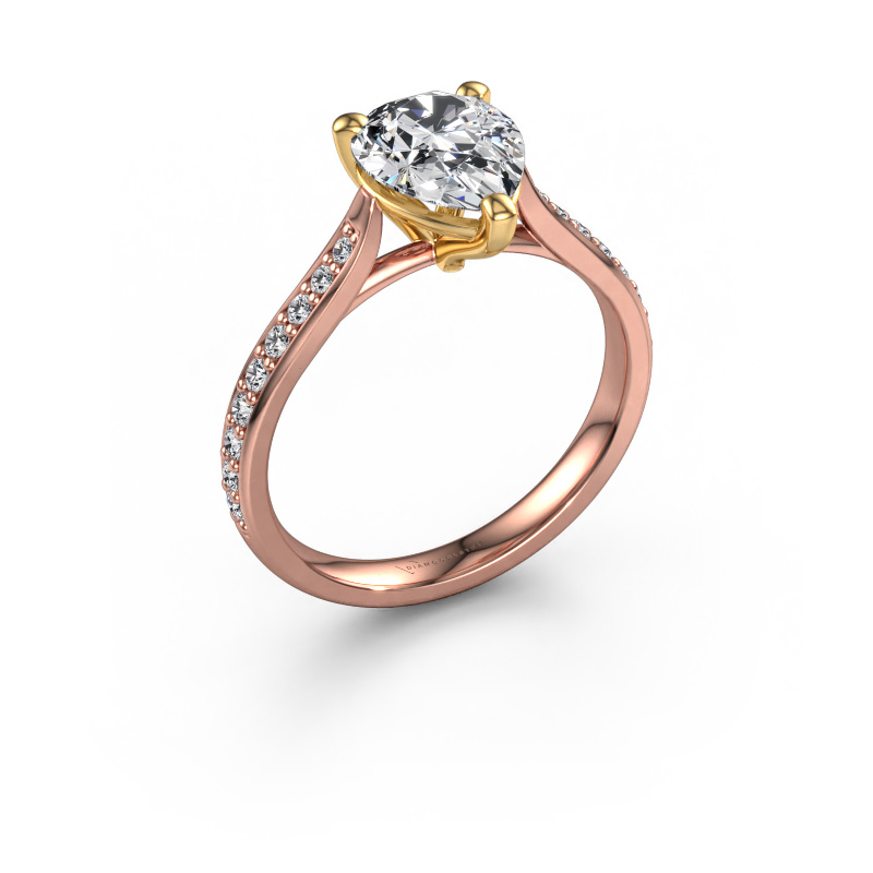 Image de Bague de fiançailles Mignon PER 2 585 or rose Diamant synthétique 2.339 crt
