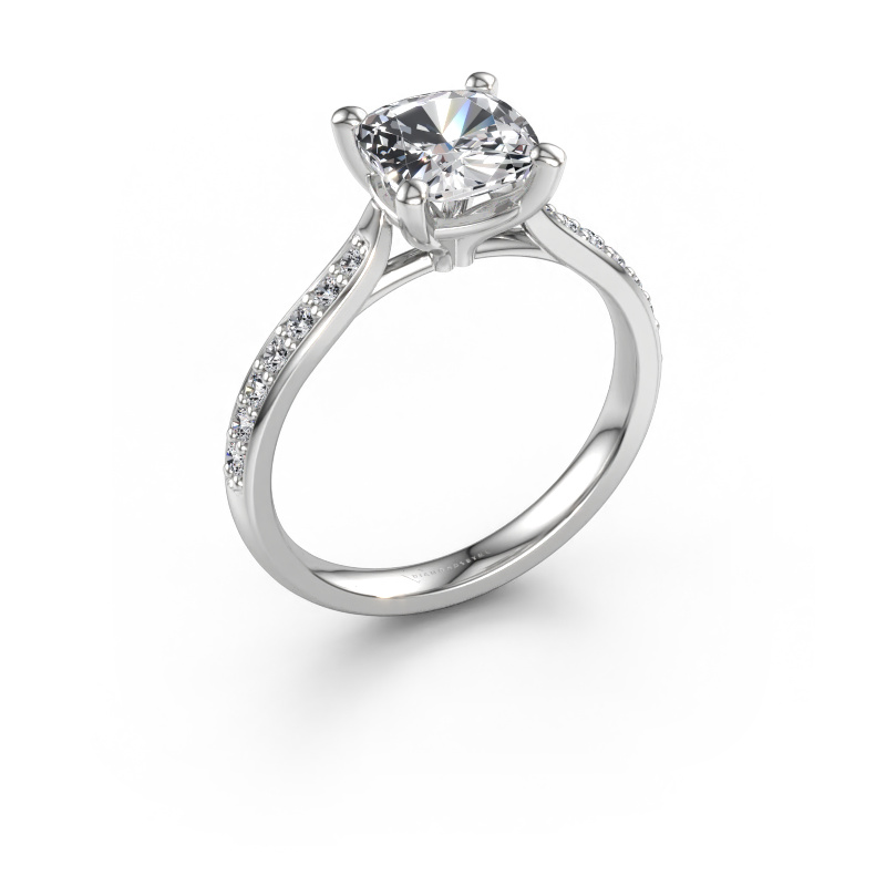 Immagine di Anello di fidanzamento Mignon CUS 2 585 oro bianco Diamante 2.189 crt