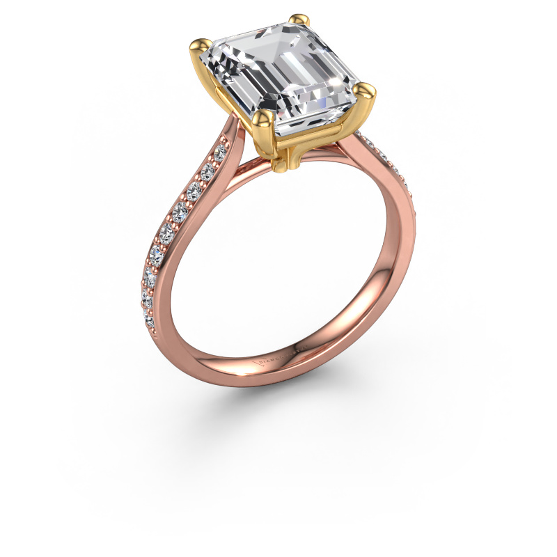 Image de Bague de fiançailles Mignon EME 2 585 or rose Diamant synthétique 3.739 crt