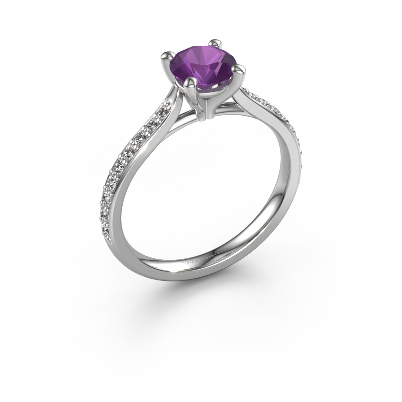 Image of Engagement ring Mignon rnd 2 950 platinum Amethyst 6 mm