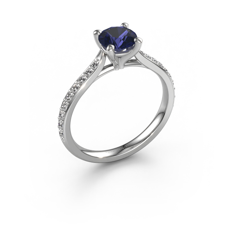 Image of Engagement ring Mignon rnd 2 950 platinum Sapphire 6 mm