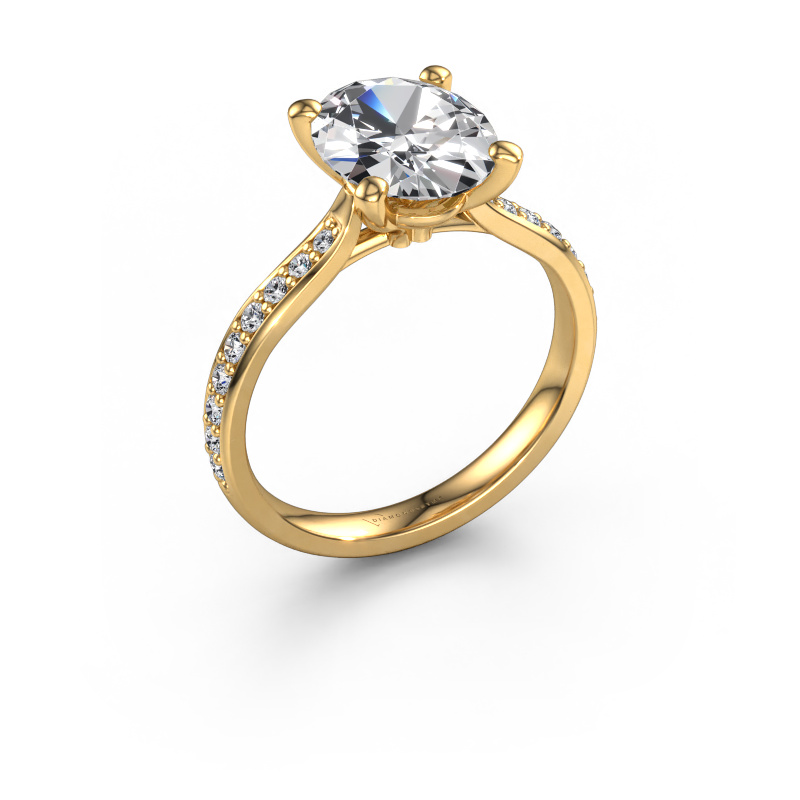 Image of Engagement ring Mignon OVL 2 585 gold Lab grown diamond 2.939 crt