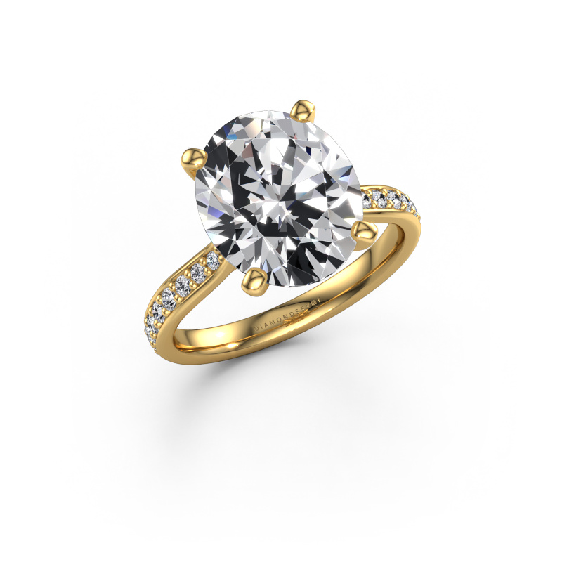 Image of Engagement ring Mignon OVL 2 585 gold Lab grown diamond 5.289 crt
