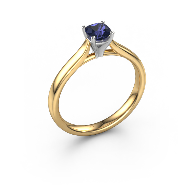0.25 crt diamond stylish pavé solitaire ring Lieke | DiamondsByMe