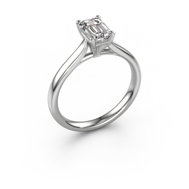 Afbeelding van Verlovingsring Mignon eme 1 950 platina Diamant 0.90 crt
