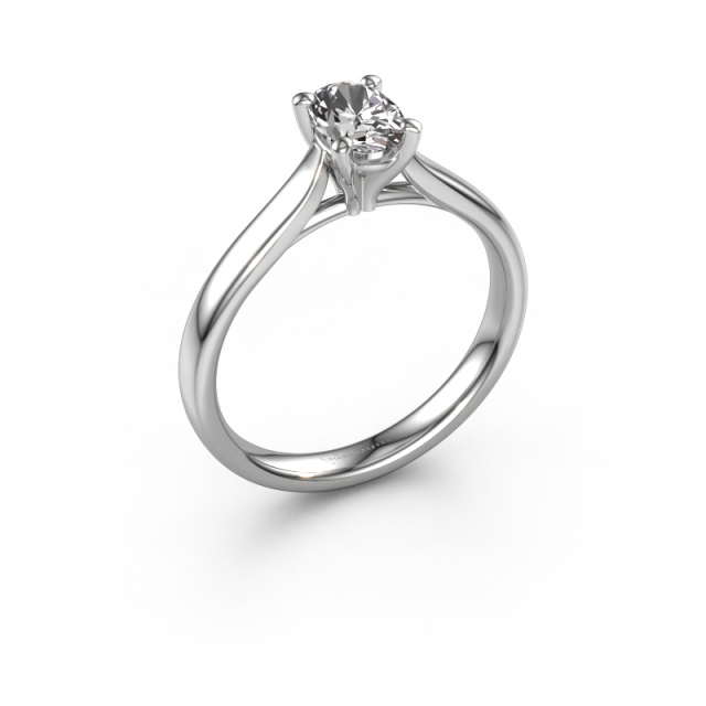 Afbeelding van Verlovingsring Mignon ovl 1 585 witgoud Diamant 0.60 crt