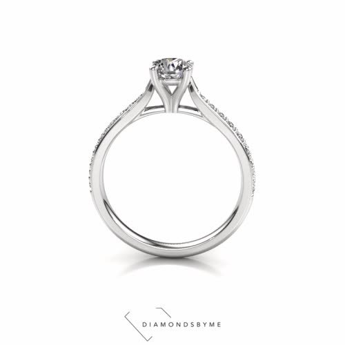 Afbeelding van Verlovingsring Mignon rnd 2 925 zilver Diamant 0.739 crt