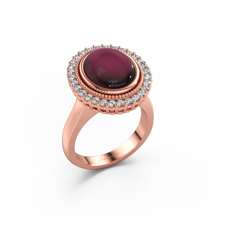 Bild av Ring Mila 585 roséguld Granat 12x10 mm