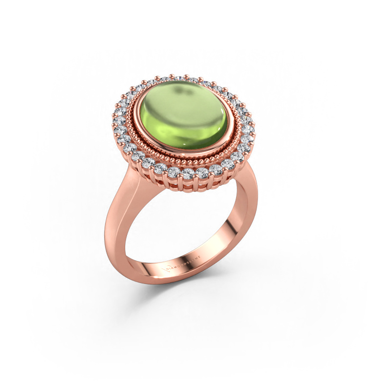 Bild av Ring Mila 585 roséguld Peridot 12x10 mm