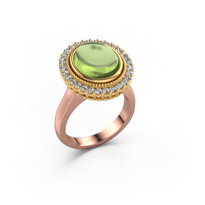 Image of Ring Mila 585 rose gold Peridot 12x10 mm