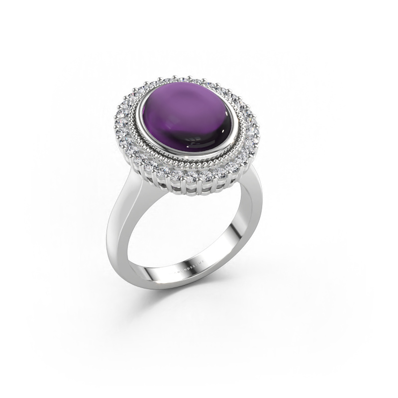 Bild av Ring Mila 585 vitt guld Ametist 12x10 mm