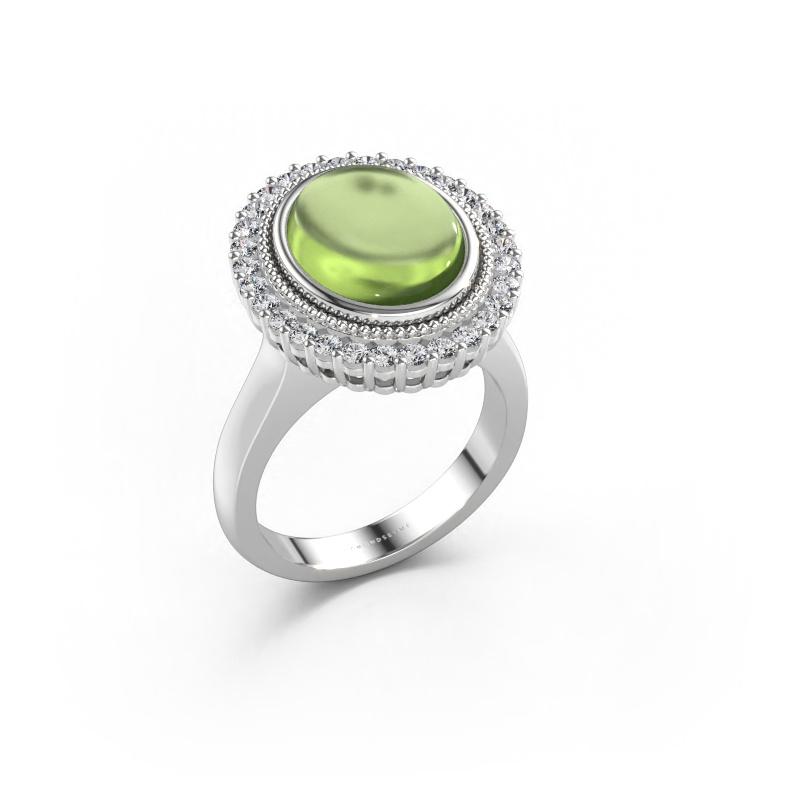 Bild von Ring Mila 585 Weißgold Peridot 12x10 mm