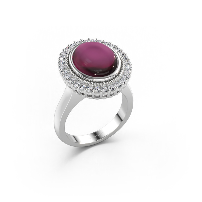 Bild av Ring Mila 585 vitt guld Rodolit 12x10 mm