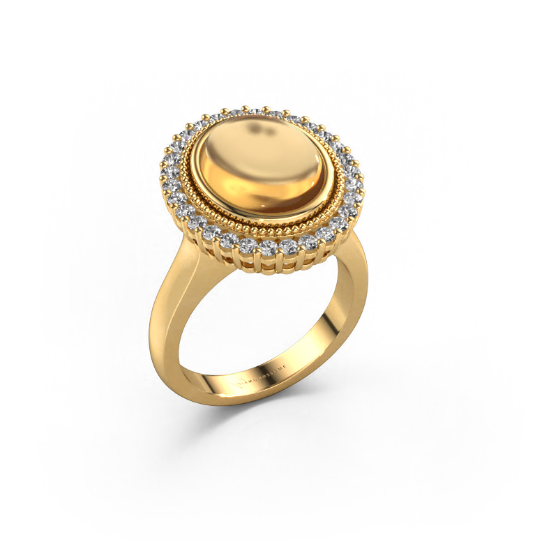 Image of Ring Mila 585 gold Citrin 12x10 mm