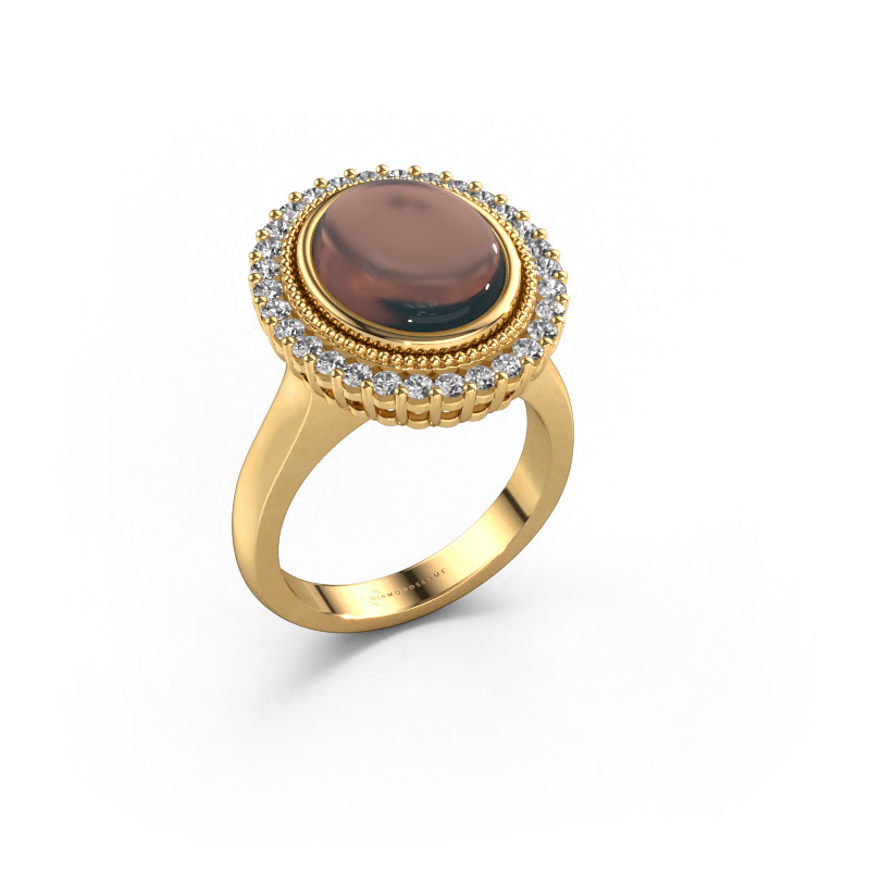 Bild von Ring Mila 585 Gold Rauchquarz 12x10 mm