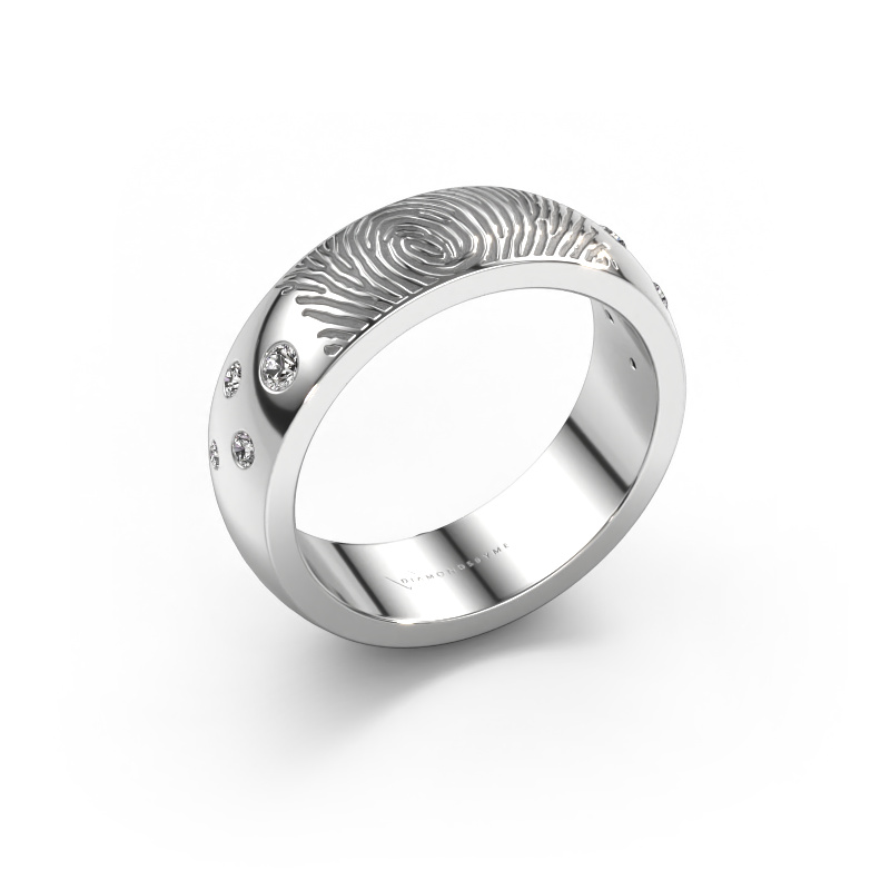 Bild von Ehering Minke 950 Platin ±6x2.3 mm Zirkonia 2 mm