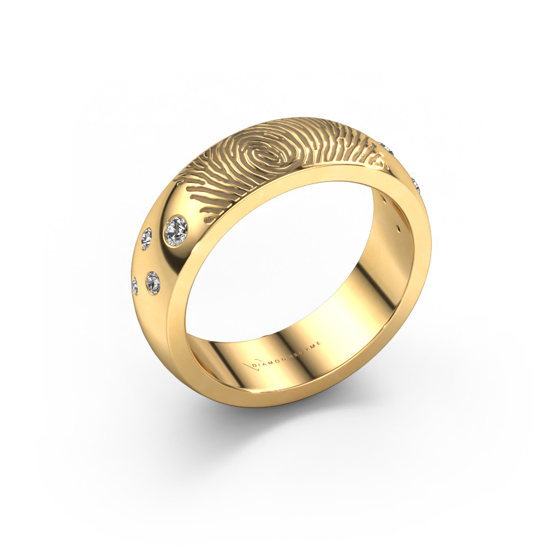 Image of Wedding ring Minke 585 gold ±0.24x0.09in Diamond 0.135 crt