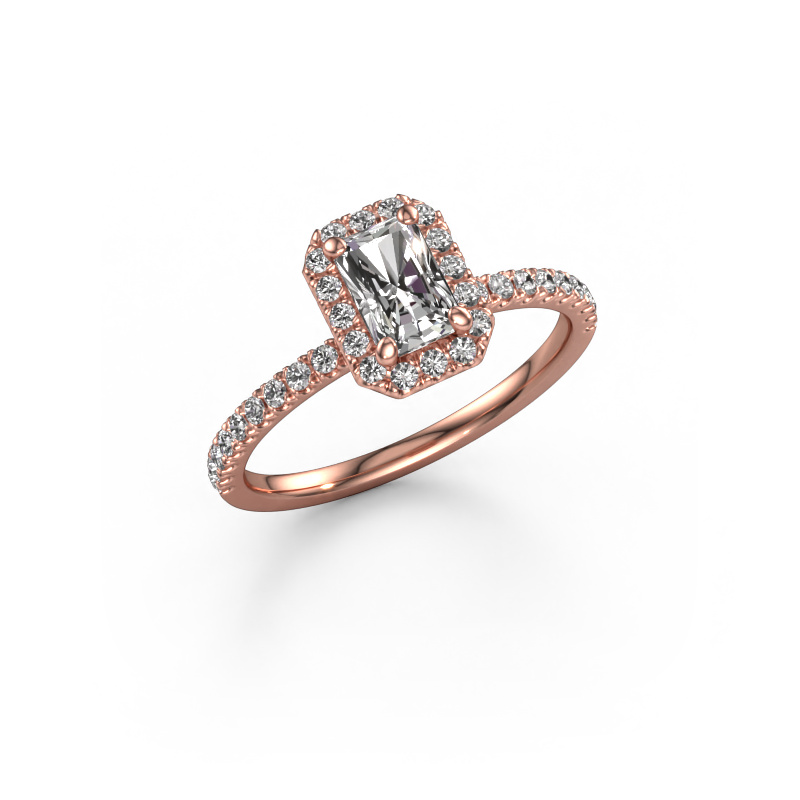 Afbeelding van Verlovingsring Miranda rad 585 rosé goud Diamant 1.024 crt