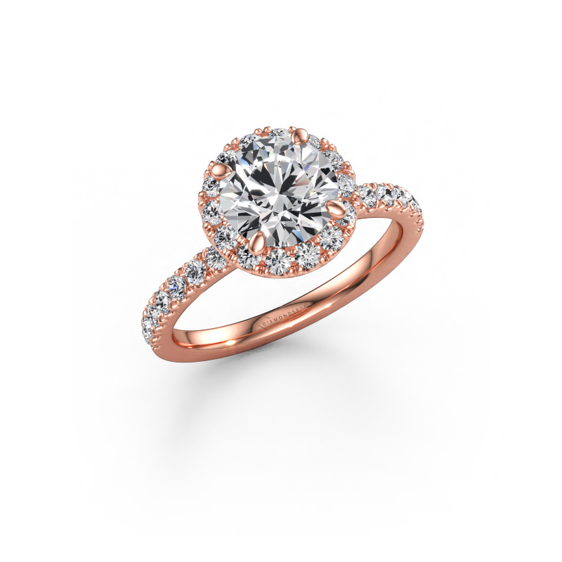 Immagine di Anello di fidanzamento Miranda RND 585 oro rosa Diamante 2.18 crt