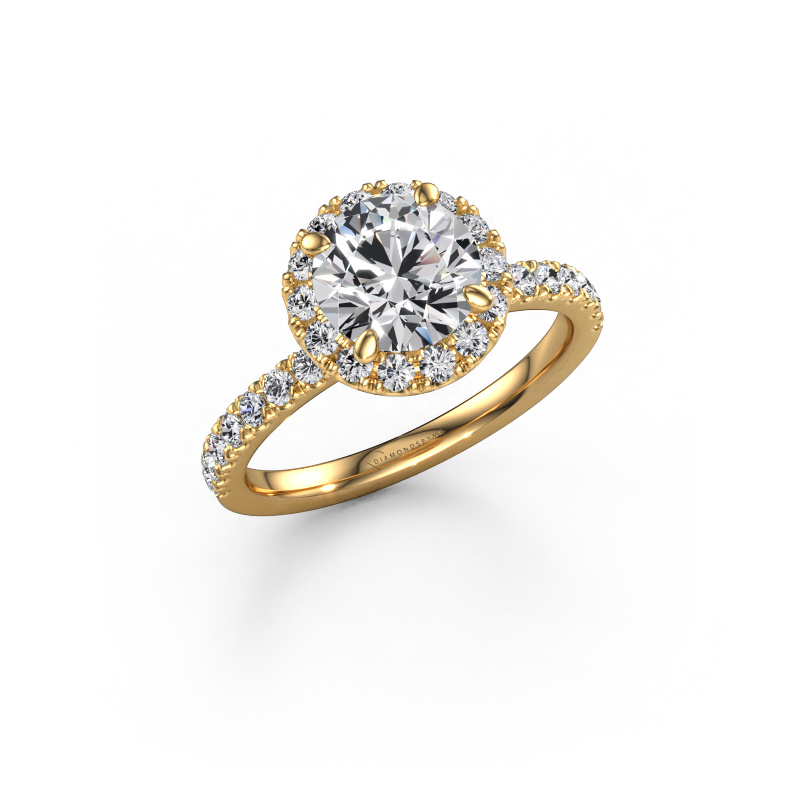 Image of Engagement ring Miranda RND 585 gold Lab grown diamond 2.18 crt