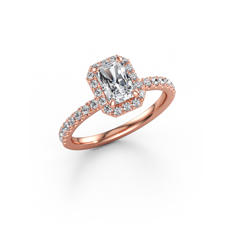 Bild av Förlovningsring Miranda RAD 585 roséguld Labbodlad diamant 1.17 crt