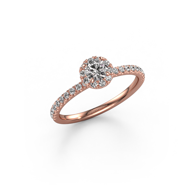 Image de Bague de fiançailles Miranda rnd 585 or rose Diamant 0.640 crt