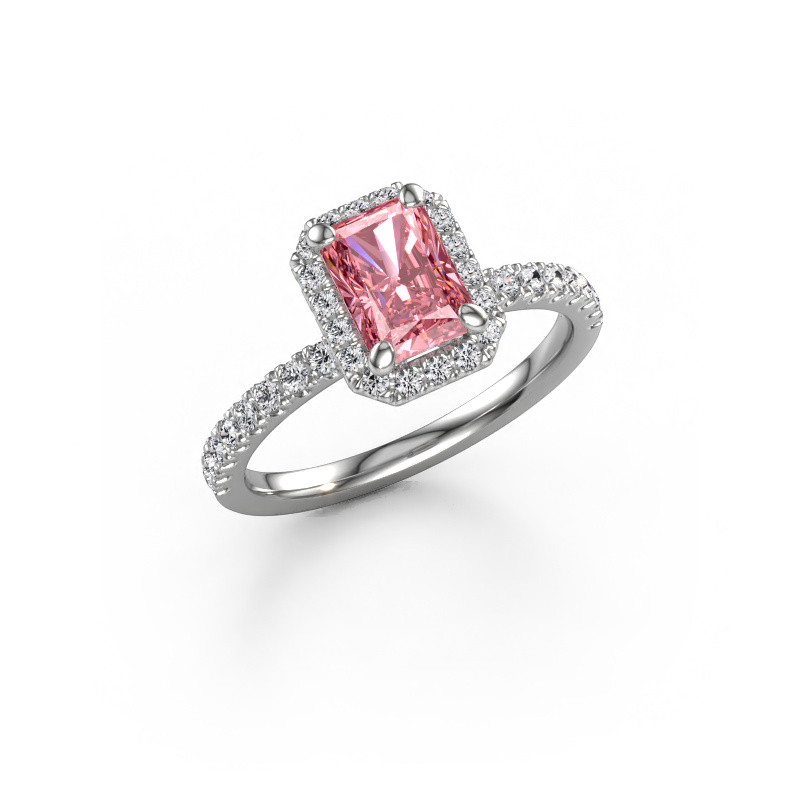 Bild von Verlobungsring Miranda RAD 950 Platin Rosa Labordiamant 7x5 mm
