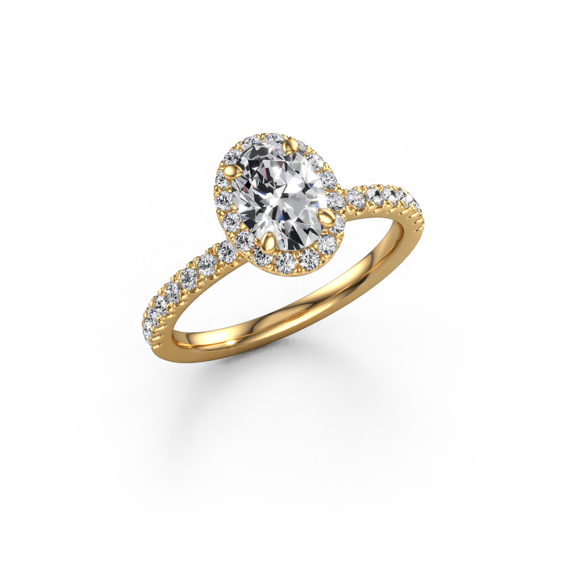 Image of Engagement ring Miranda OVL 585 gold Lab-grown diamond 1.244 crt