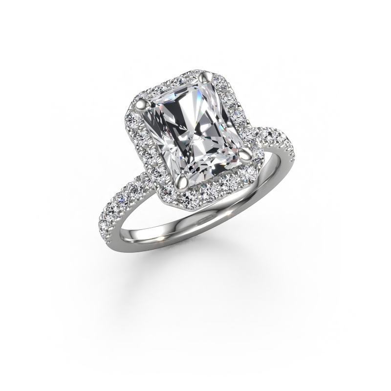 Bild von Verlobungsring Miranda RAD 585 Weißgold Diamant 3.288 crt
