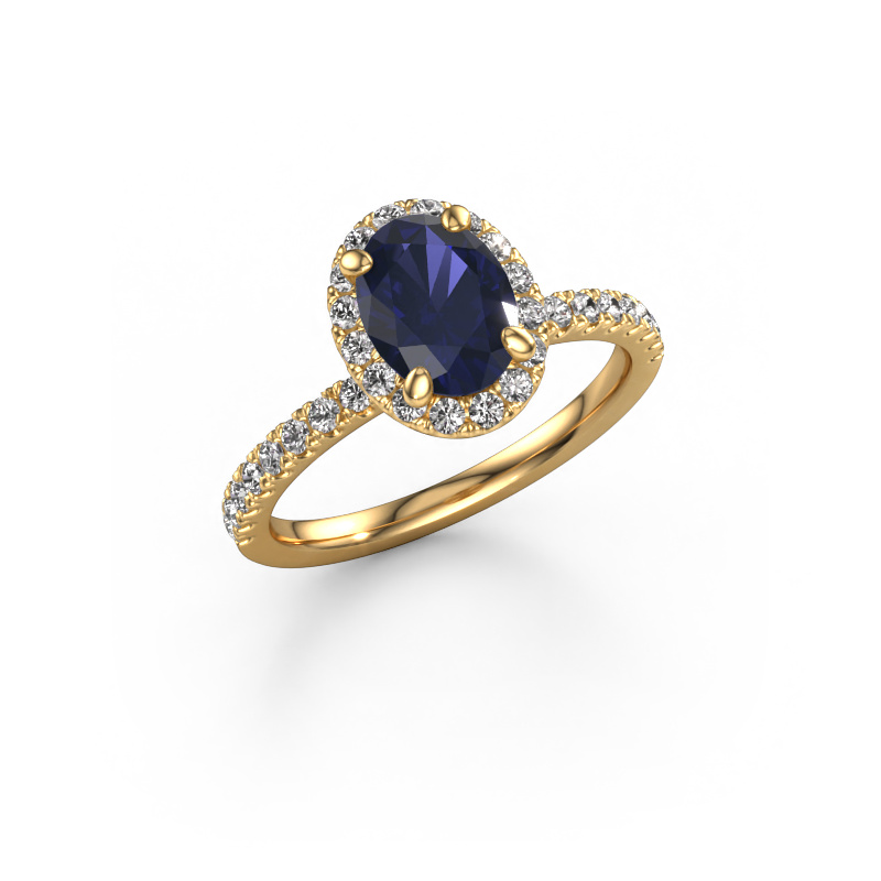 Image of Engagement ring Miranda ovl 585 gold Sapphire 8x6 mm