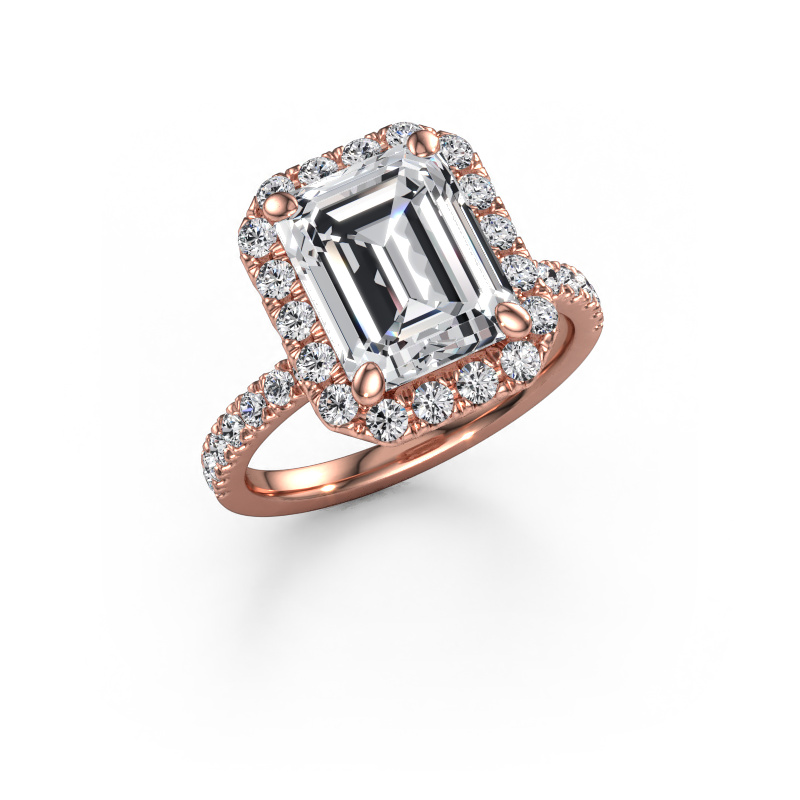 Image de Bague de fiançailles Miranda EME 585 or rose Diamant synthétique 4.47 crt