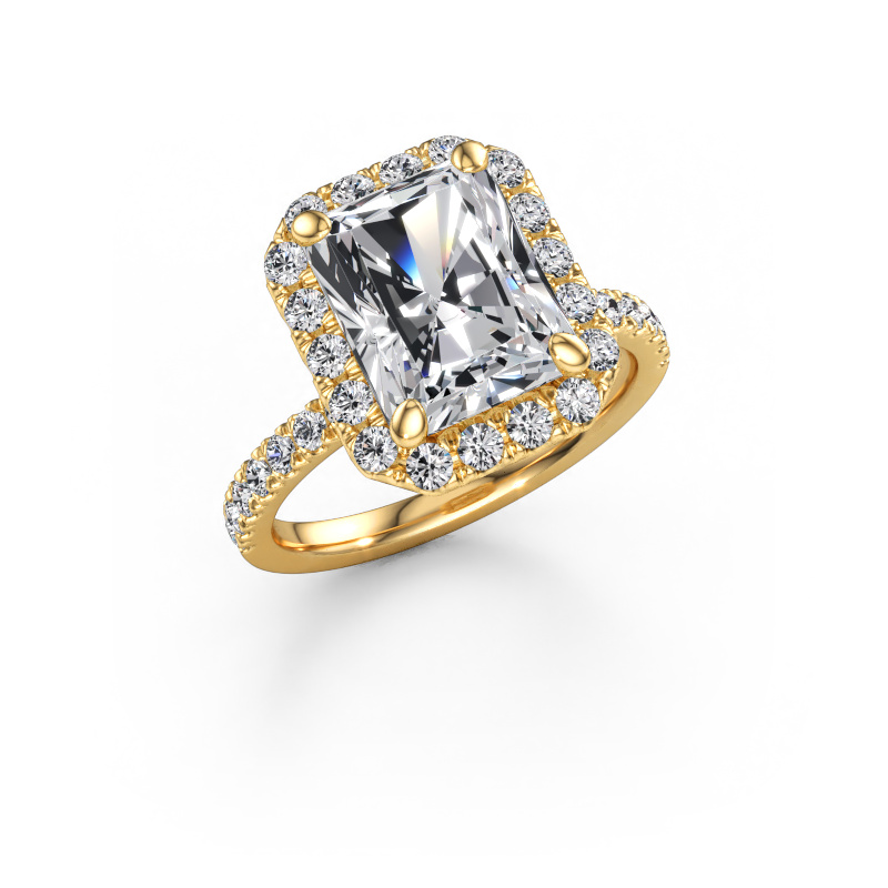 Bild av Förlovningsring Miranda RAD 585 gult guld Labbodlad diamant 4.47 crt