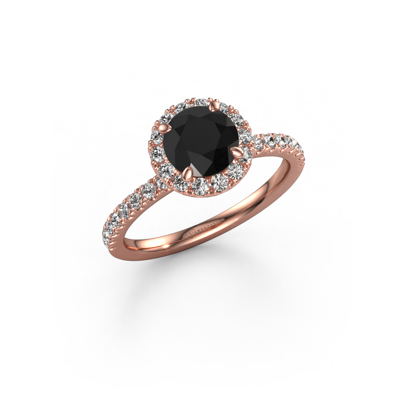 Bild von Verlobungsring Miranda rnd 585 Roségold Schwarz Diamant 1.84 crt