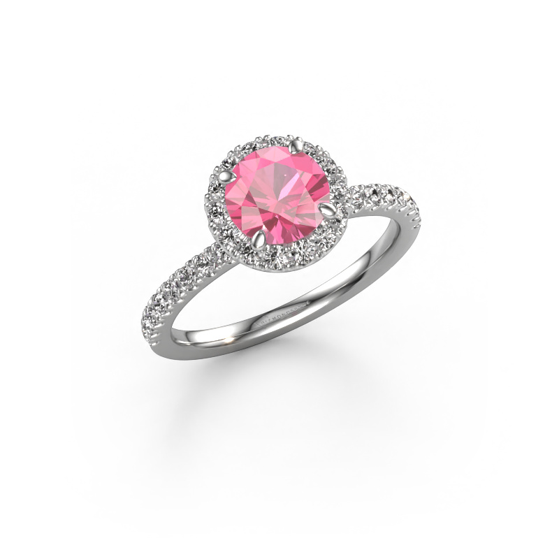 Bild von Verlobungsring Miranda rnd 585 Weißgold Pink Saphir 6.5 mm
