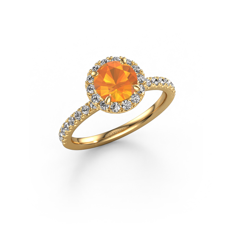 Image de Bague de fiançailles Miranda rnd 585 or jaune Citrine 6.5 mm