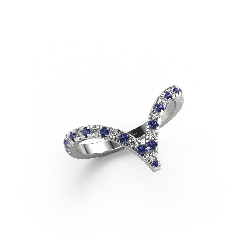 Image of Ring Mirtha 585 white gold Sapphire 1.5 mm