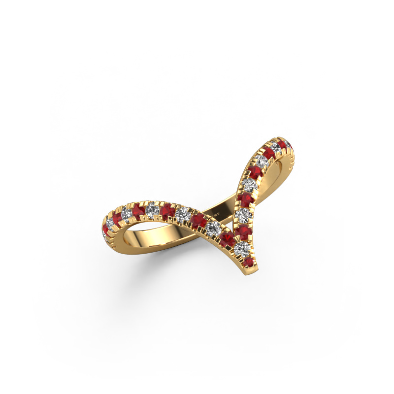 Image of Ring Mirtha 585 gold Ruby 1.5 mm
