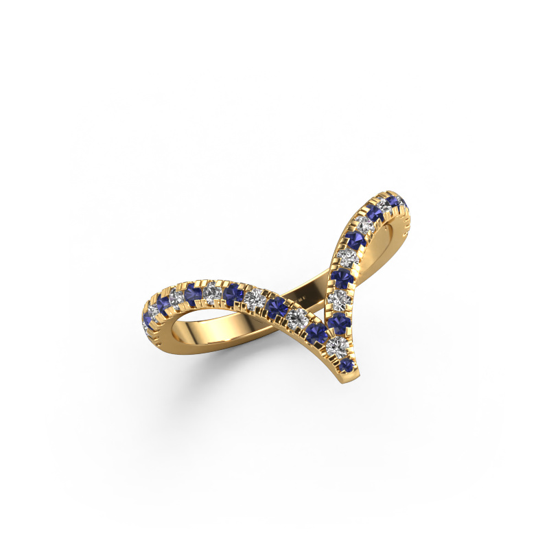 Image of Ring Mirtha 585 gold Sapphire 1.5 mm