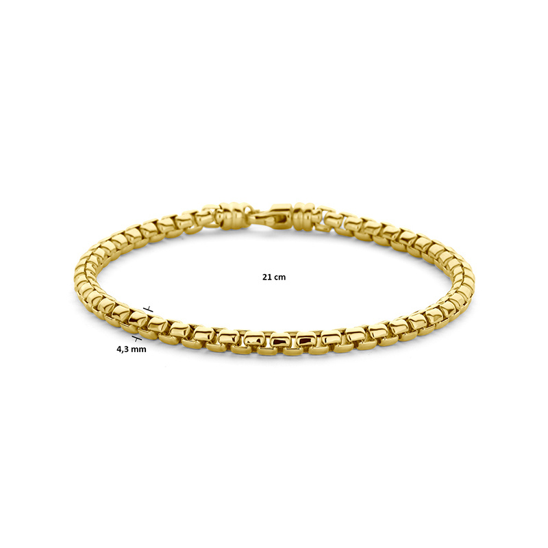 Image de Bracelet maillons Mitchell ±21 cm Creux - 585 or jaune
