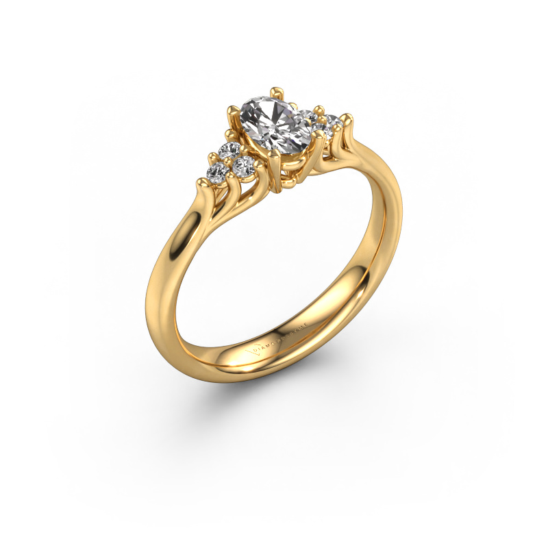 Image of Engagement ring Monika OVL 585 gold Diamond 0.508 crt