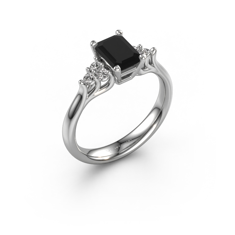 Bild von Verlobungsring Monika EME 950 Platin Schwarz Diamant 1.530 crt