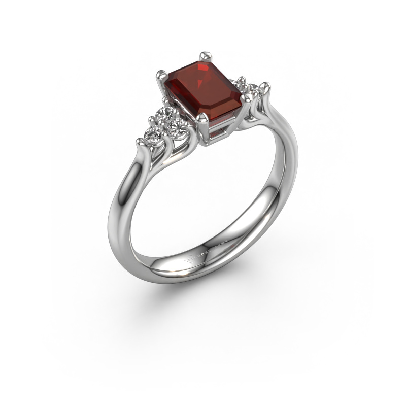 Image of Engagement ring Monika EME 950 platinum Garnet 7x5 mm