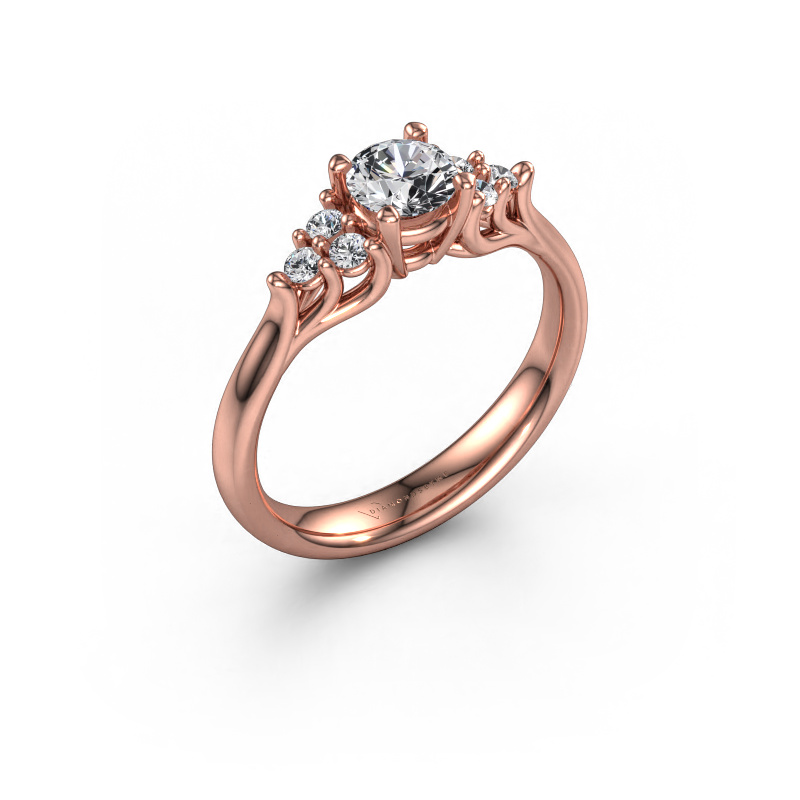 Bild von Verlobungsring Monika RND 585 Roségold Diamant 0.65 crt
