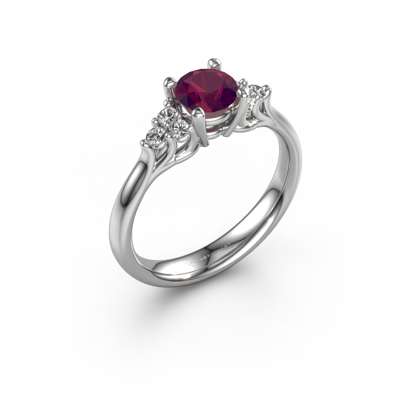 Image of Engagement ring Monika RND 950 platinum Rhodolite 5.5 mm