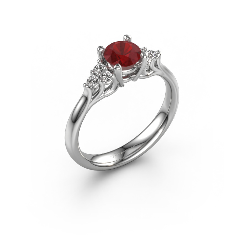 Image of Engagement ring Monika RND 950 platinum Ruby 5.5 mm