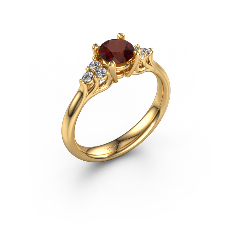 Image of Engagement ring Monika RND 585 gold Garnet 5.5 mm