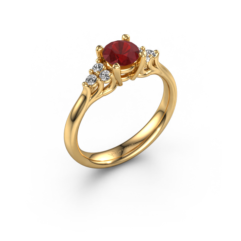 Image of Engagement ring Monika RND 585 gold Ruby 5.5 mm